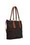 Women's Quilted Fabric Long Strap Hand and Shoulder Bag – Black Brown