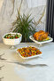 Luxury 3 Piece Porcelain Presentation Set & Bowl Pedestal Presentation Dish Tableware Set