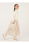 Girl's Ecru Velvet Kali Trouser Skirt