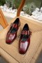 Jewel Burgundy Leather Belt Detailed Women's Ballerinas - 4