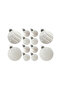 Designer Baubles Gift Set White 4 & 8cm Mixed 20Pcs/Box