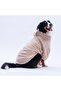 Beige Lucca Teddy Hoodie Bear Ear Plush Medium Large Breeds Dog Outfit Dog Sweati - 4