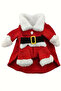 Festive Santa Dog Costume Set – Warm Polyester Jumpsuit for Small Breeds, Sweater Design Pets - 5