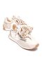 Women's Leather Sneaker Parachute Detailed Beige-Gold Lurea