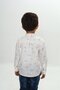 Ecru Boys' Regular Fit Judge Collar Long Sleeve Linen Look Shirt - Animal Pattern - 4