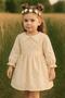 Girls' Dress Long Sleeve Ruffled V-Neck Special Occasion Birthday Wedding Party Daily Baby Girl Dress