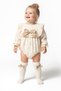 Baby Girl Romper Girls' Romper Birthday Party Wedding Dress Bow Long Sleeve Romper - 7