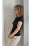 Women's Short Sleeve Circular Neck Black Bady - 2