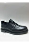 Genuine Leather Heels Rubber Sole Black Color Wide Fit Winter Men's Shoes - 2