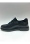 Genuine Leather Heels Rubber Sole Black Color Wide Fit Winter Men's Shoes - 3