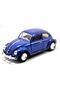 Vosvos 13 cm Blue Metal Pull Drop, Opening Door and Trunk 1:36 Scale - 2