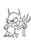 Sticker auto ''Devil'', 18cm, gri