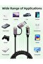 100W PD USB-C Fast Charging Coiled Cable with LED Display (2-in-1 A-to-C & C-to-C, 4ft) - 2