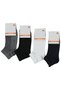 5 Pairs of Cotton Mixed Color Men's Booties Socks (Black White Gray Anthracite Navy Blue) - 3