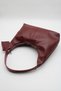 Women's Burgundy Side Wallet Detailed Zipper Closure Lined Faux Leather Handbag and Shoulder Bag - 3