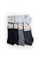 5 Pairs of Cotton Mixed Color Men's Booties Socks (Black White Gray Anthracite Navy Blue)