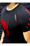 Detailed Black Compression T-Shirt – Spider Printed and Printed Arms - 2