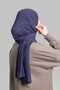 Combed Cotton Shawl - Denim Blue - 4