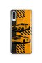 Samsung Galaxy A70 Compatible Yellow Racing Car Pattern Transparent Phone Case