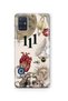Samsung Galaxy A51 Compatible Astro Symbolic Collage and 111 Energy Pattern Transparent Phone Case
