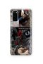 Samsung Galaxy S20 Compatible Devil Face Patterned Transparent Phone Case