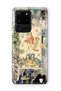 Samsung Galaxy S20 Ultra Compatible Artistic Tarot Collage Pattern Transparent Phone Case