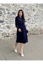 Heart Embroidered Stylish Knit Dress - 4