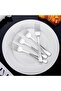 Disposable Plastic Forks - 18 Heavyweight Silver Cutlery (Reusable) - 5