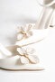 Women's Pearl Embellished Thick Heel Wedding Shoes - 9 cm - 5