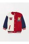 Lcw Baby Red College Collar Long Sleeve Baby Boy Zippered Sweatshirt - 3
