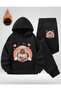 Girls/Boys Capybara Milkshake and Rainbow K Hooded Tracksuit Set