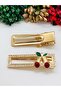 Gold Stone Cherry Metal Clasp Side Clasp Set of 2 🍒 - 4