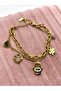 Steel Gold Color Dangle Chain Bracelet - 3