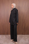 Women's Scuba Fabric Pants Button Detailed Hijab Suit 1122 - 5