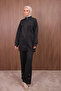 Women's Scuba Fabric Pants Button Detailed Hijab Suit 1122