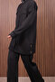 Women's Scuba Fabric Pants Button Detailed Hijab Suit 1122 - 4