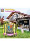 MAXSTRENGTH 60-inch Kids Fitness Trampoline with Safety Net & Handle (Round) - 5