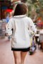 White Color Floral Embroidered Blouse - 7