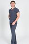 Gray Unisex Stretch Fabric Scrubs Doctor and Nurse Uniform Set Hospital Uniform - 4