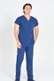 Indigo Unisex L Stretch Fabric Scrubs Doctor and Nurse Uniform Set Hospital Uniform - 3