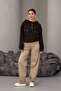 Viscose Cotton Fabric Double Pocket Hooded Sweatshirt - 6