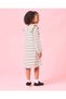 Girls Beige Striped Frill Dress - 3