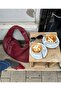 Laura Knitted Detail Large Size Hand and Shoulder Women's Bag - 6