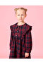 Girls Black And Red Checkered Dress - 2