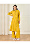 Women Yellow Long Length Button Down Shirt Dress - 4