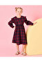Girls Black And Red Checkered Dress