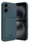 Mtxdpn iPhone 16 Case Kelvin Silicone with Business Card Holder - (141404) Dark Green