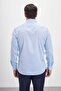 Iron-Free 100% Cotton Non Iron Classic Collar Dark Blue Satin Men's Shirt - 6