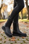 Black Fleece Lined Long Women's Boots 23012 Z