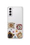 Samsung Galaxy S22 Compatible Cute Cats Patterned Transparent Phone Case